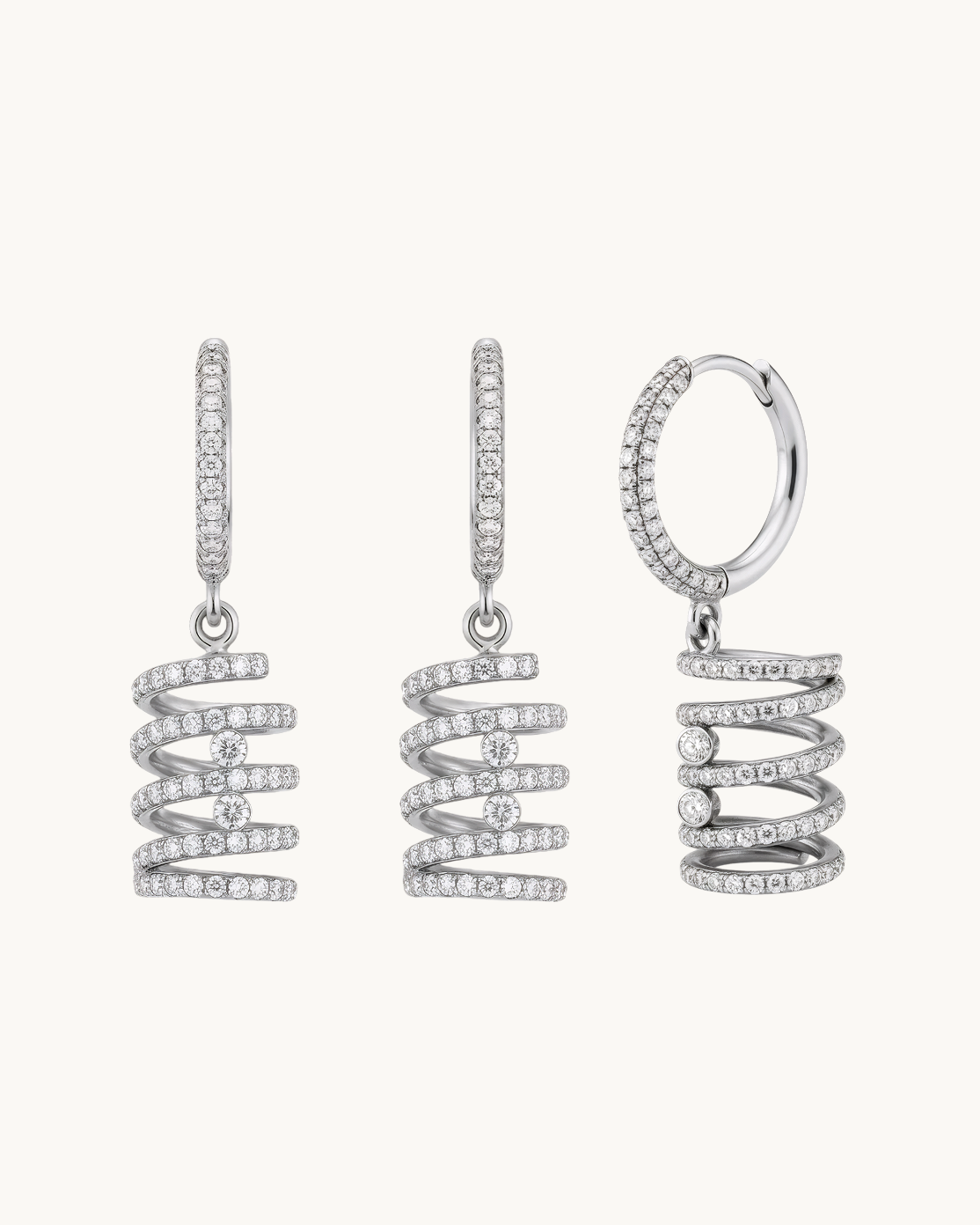 Spira Earrings Encrusted