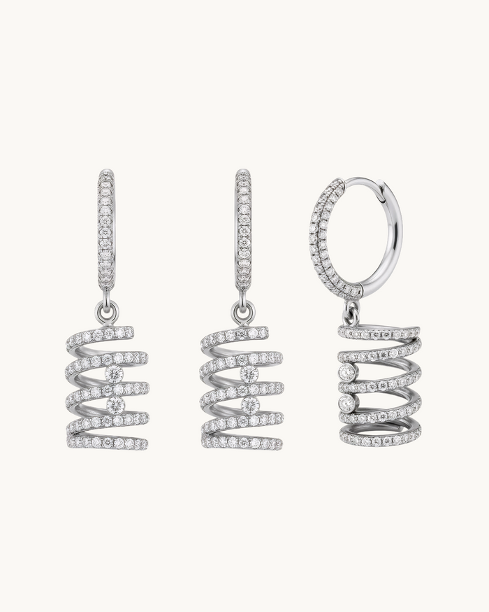 Spira Earrings Encrusted
